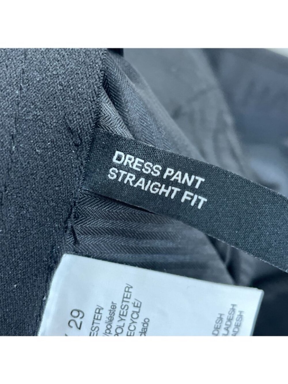 Haggar Men's 40x29 Black Straight Fit Dress Pants Repreve Stretch F1015 - Picture 5 of 9